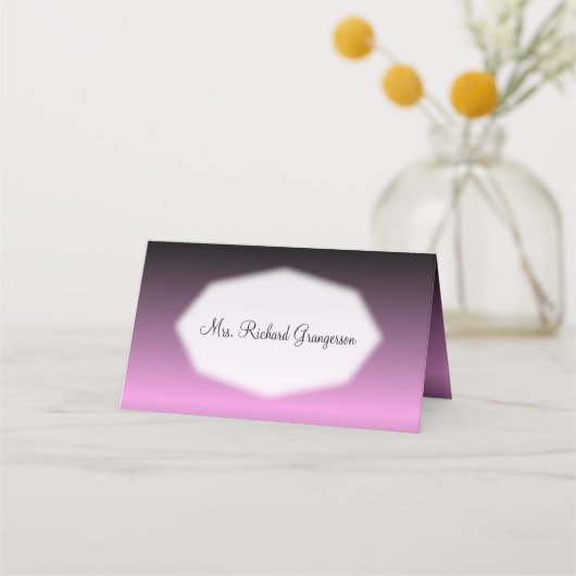 Paarse Stripe Place Card (Voorkant)