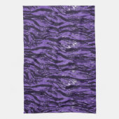 Paarse Striped Camo Theedoek (Verticaal)