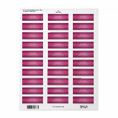 Paarse striped Chic Invitation Adresetiketten Etiket (Full Sheet)