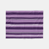 Paarse stripes Fleece Blanket Deken (Voorkant (Horizontaal))