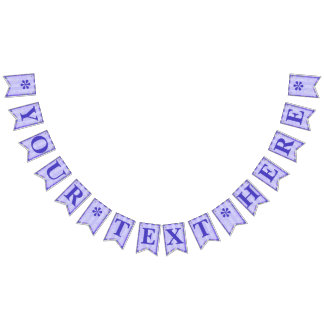 Paarse Stripes & Flowers Sjabloon Swallowtail Vlaggetjes