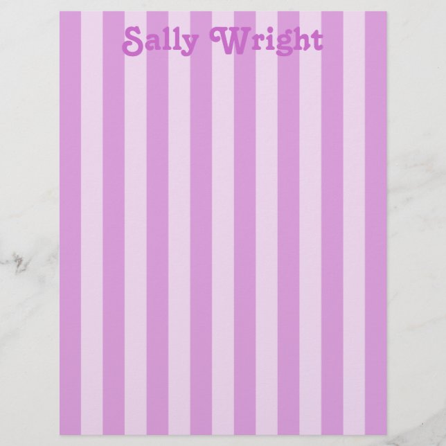 Paarse Stripes Letterhead (Voorkant)