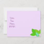 Paarse Stripes Monkey Baby shower Uitnodiging (Achterkant)