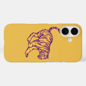 Paarse Stripes Wilde Cat Tiger Illustratie Case-Mate iPhone Case (Achterkant (horizontaal))