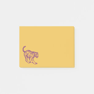 Paarse Stripes Wilde Cat Tiger Illustratie Post-it® Notes