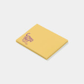 Paarse Stripes Wilde Cat Tiger Illustratie Post-it® Notes (Schuin)