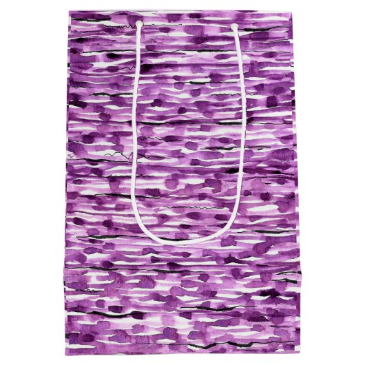 Paarse strips voor Abstracte Waterverf Medium Cadeauzakje (Achterkant)