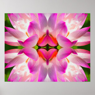 PAARSE STROOM - fractale kunst - Poster