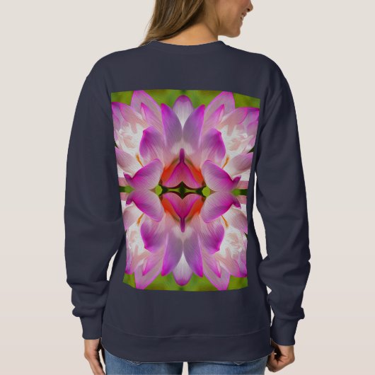 PAARSE STROOM - fractale kunst - Trui (Achterkant)