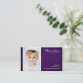  Paarse Studio Portret Fotograaf Visitekaartje (Staand voorkant)