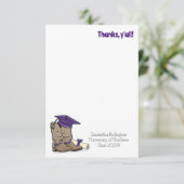 Paarse stuifmep en cowboy Boot Bedankkaart (Staand voorkant)