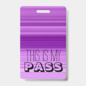 Paarse stuksgewijs trainde schoolpas badge (Achterkant)