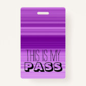 Paarse stuksgewijs trainde schoolpas badge (Achterkant)