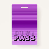 Paarse stuksgewijs trainde schoolpas badge (Voorkant)