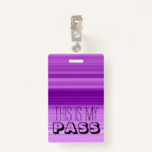 Paarse stuksgewijs trainde schoolpas badge (Achterkant met clip)