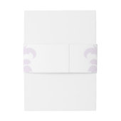 Paarse subtle Damask Wedding Belly Bands Uitnodigingen Wikkel (Achterkant Voorbeeld)