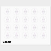 Paarse subtle Damask Wedding Stickers (Vel)