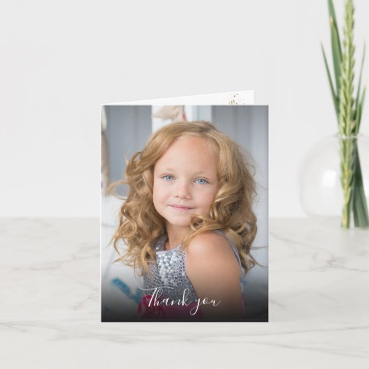 Paarse succulenten Eerste communiqué Foto Dank je (Voorkant)