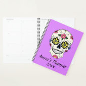 Paarse Sugar Skull Gepersonaliseerde Planner Notit (Display)