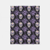 Paarse suikerschedel fleece deken (Voorkant)