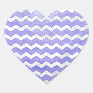 Paarse Sun Chevron Pattern Hart Sticker