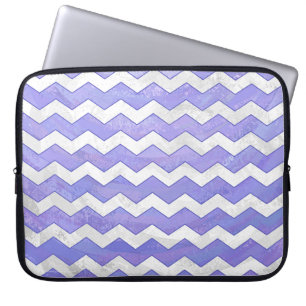 Paarse Sun Chevron Pattern Laptop Sleeve