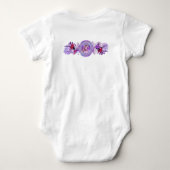 Paarse Sun Fairy Baby Bodysuit (Achterkant)