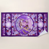 Paarse Sun Fairy Beach Towel Strandlaken (Voorkant)
