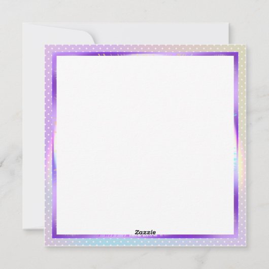 Paarse Sun Fairy-blanco kaart (Achterkant)