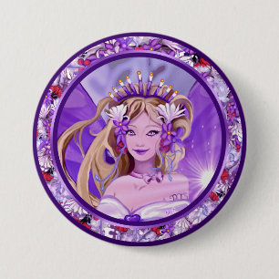 Paarse Sun Fairy Button