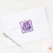 Paarse Sun Fairy Classic Vierkante Sticker (Envelop)