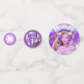 Paarse Sun Fairy Confetti (Achterkanten)