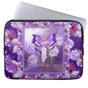 Paarse Sun Fairy Laptop Sleeve
