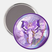 Paarse Sun Fairy Magnet Magneet (Voorkant / Achterkant)