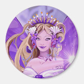 Paarse Sun Fairy Magnet Magneet (Voorkant)