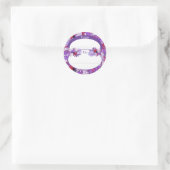 Paarse Sun Fairy-ronde sticker (Tas)