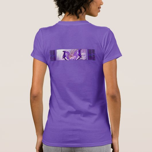 Paarse Sun Fairy T-Shirt (Achterkant)