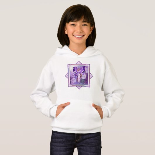 Paarse Sun Fairy T-Shirt Hoodie (Voorkant volledig)