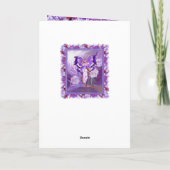 Paarse Sun Fairy-verjaardagskaart Bedankkaart (Achterkant)