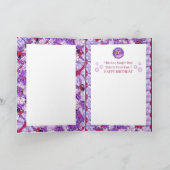 Paarse Sun Fairy-verjaardagskaart Bedankkaart (Binnen)