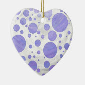 Paarse Sun Polka Dot Keramisch Ornament (Rechts)