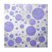 Paarse Sun Polka Dot Tegeltje (Voorkant)