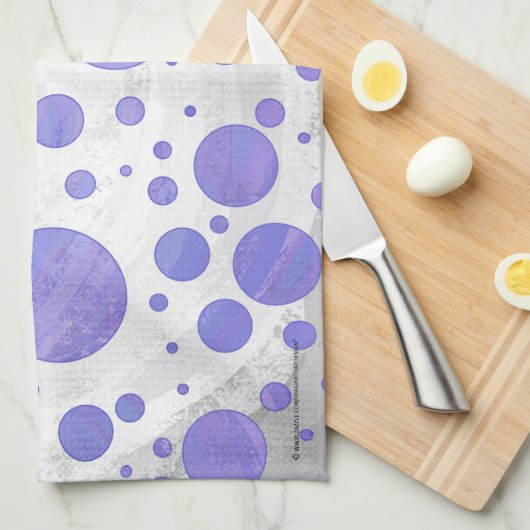 Paarse Sun Polka Dot Theedoek (Quarter Fold)