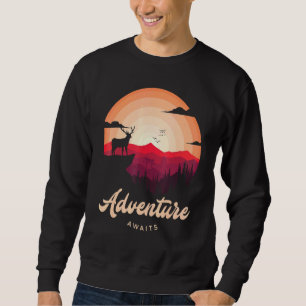 Paarse Sunset Mountain Deer Forest avontuur te wac Trui