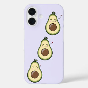 Paarse Sweet Avocado Kiss iPhone 16 Hoesje