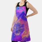 Paarse Swirl All-Over Print Schort (Insitu)