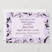 Paarse-Swirls Bridal Luncheon Uitnodigingskaarten Kaart (Achterkant)