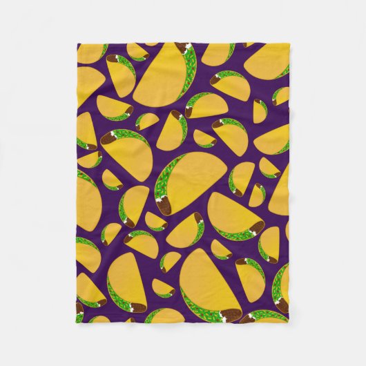 Paarse taco's fleece deken (Voorkant)
