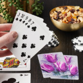 Paarse tapijten pokerkaarten (Insitu)