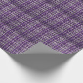 Paarse tartan stof: gestructureerde achtergrond. cadeaupapier (Hoek)